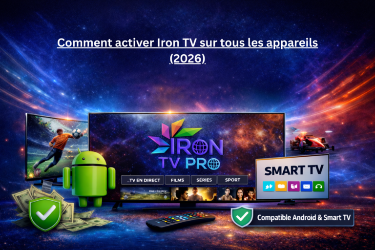 Activation Iron TV sur Smart TV, Android TV, TV Box et mobile en 2026.