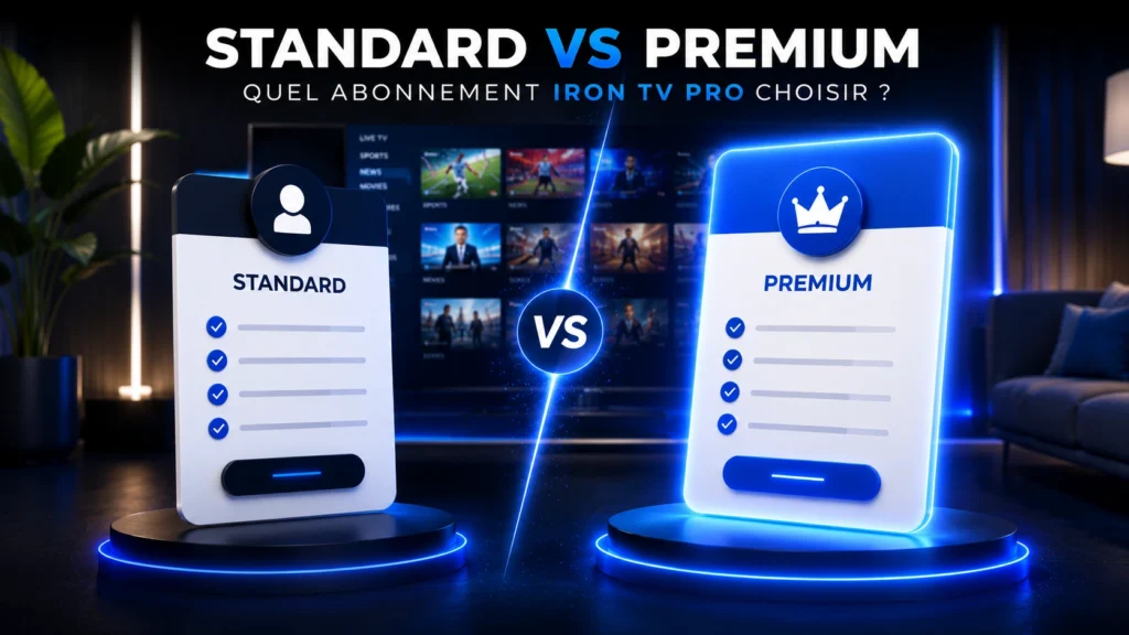 Iron TV Pro Premium vs Standard 2026 — comparatif des deux versions officielles