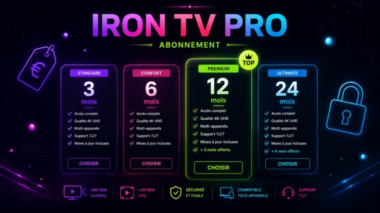 Iron tv pro abonnement