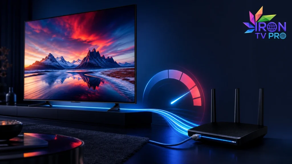 debit iptv 4k avec routeur Ethernet