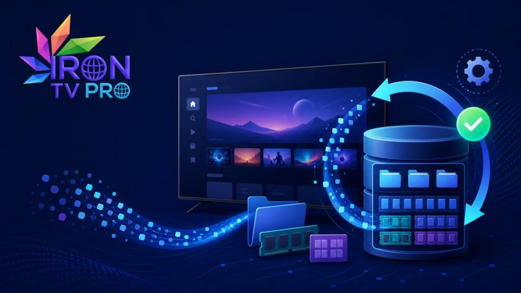 iron tv pro cache stockage – gestion sûre en 2026