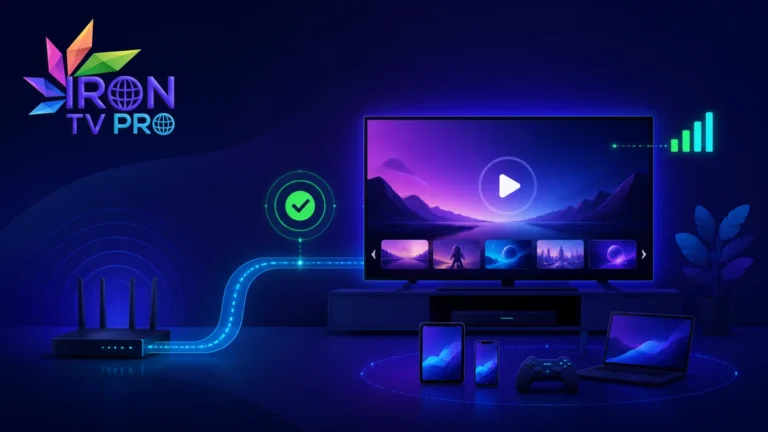 Iron TV Pro connexion stable réseau routeur télévision