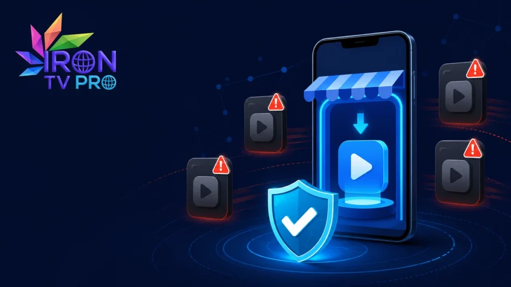 Iron TV Pro fausses applications et téléchargement sécurisé