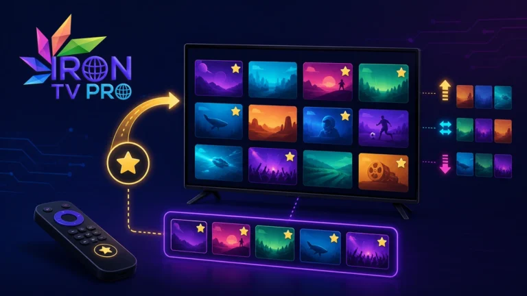 Organiser et trier ses favoris Iron TV Pro — iron tv pro favoris