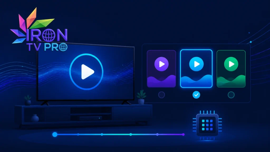 Choisir le lecteur vidéo interne Iron TV Pro — iron tv pro lecteur video