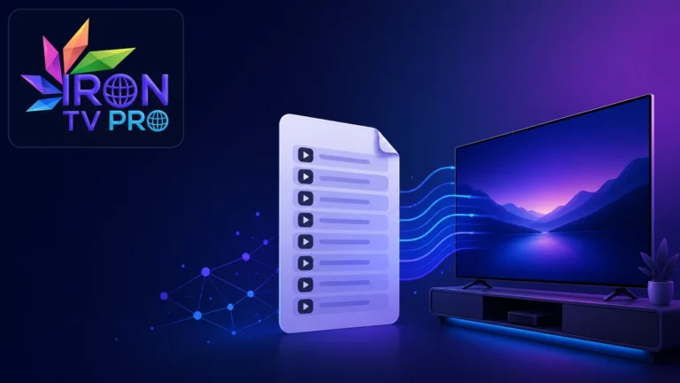 Iron TV Pro liste M3U playlist télévision