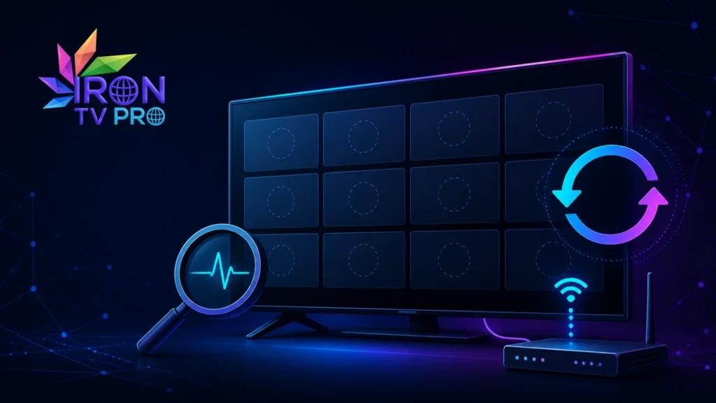 Iron TV Pro liste vide ou incomplète sur un téléviseur