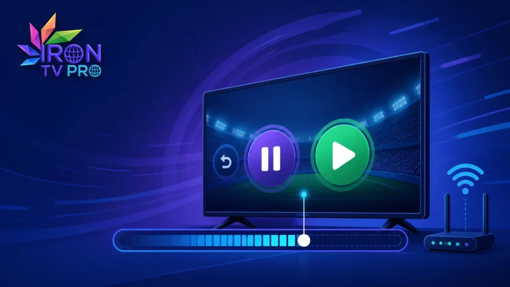 Iron TV Pro pause direct — reprendre une diffusion en 2026
