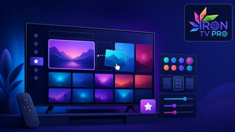 Iron TV Pro personnaliser interface d’accueil en 2026