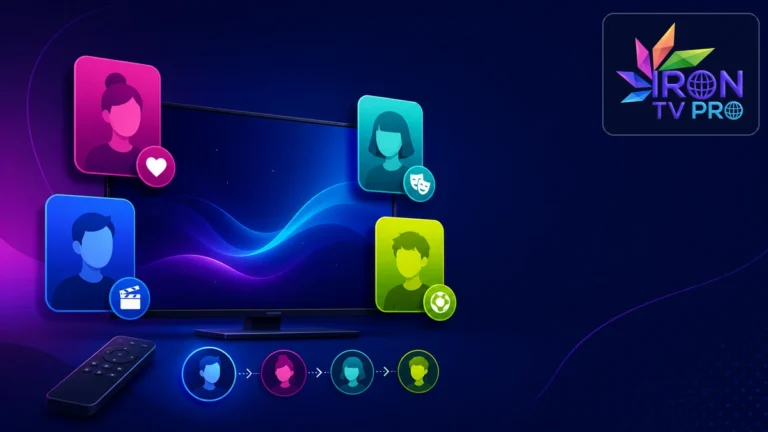Iron TV Pro profils pour plusieurs membres du foyer