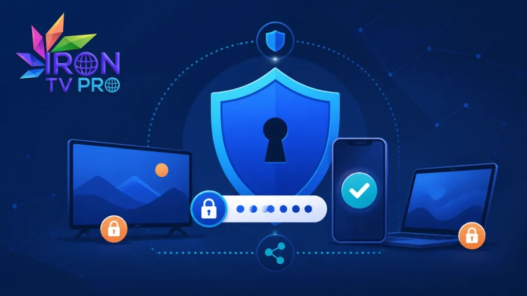 Iron TV Pro protéger compte et sécuriser ses appareils