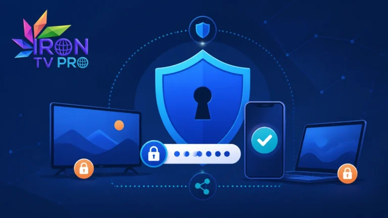 Iron TV Pro protéger compte et sécuriser ses appareils