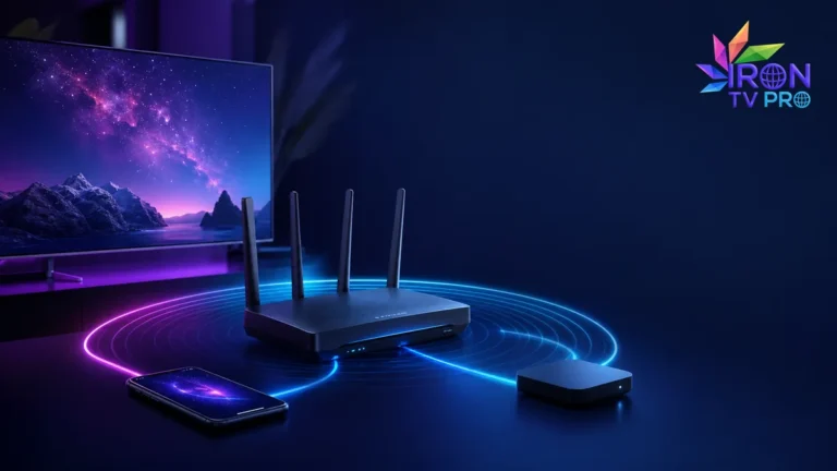 optimiser box internet IPTV avec routeur téléviseur et réseau domestique